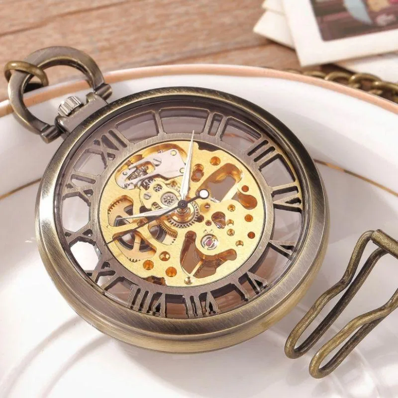 Aanzicht 6 — Steampunk zakhorloge – transparant