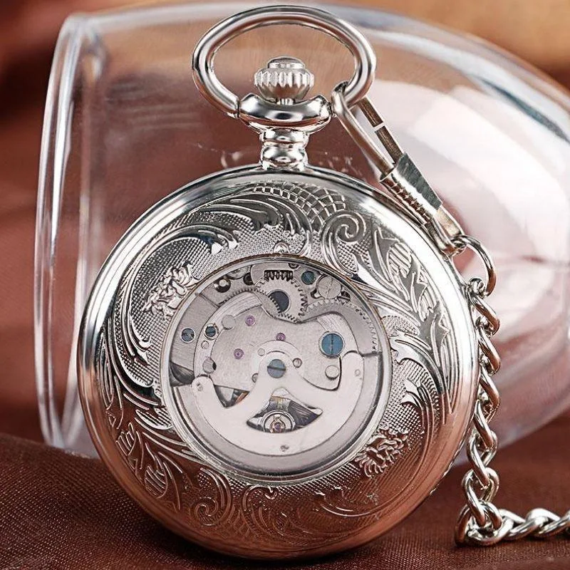 Aanzicht 4 — Steampunk zakhorloge – half Hunter