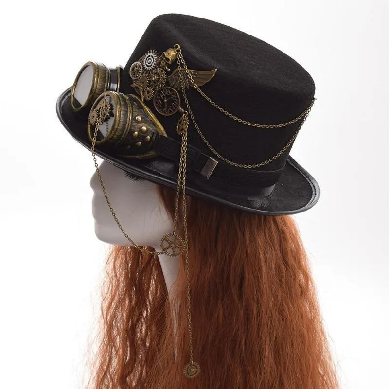 Aanzicht 5 — Steampunk hoed – met bril
