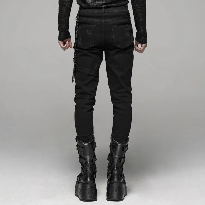 Aanzicht 4 — Broek voor heren – punk gothic