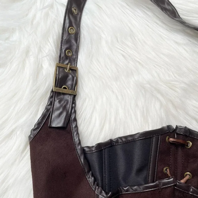 Aanzicht 7 — Steampunk korset – van kunstleer