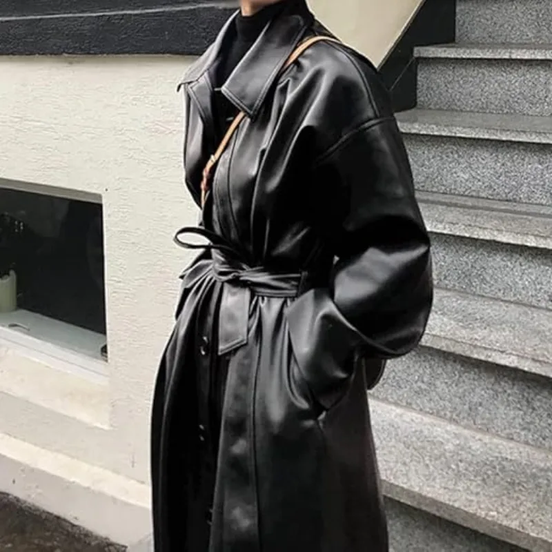 Aanzicht 4 — Mantel – trench jas Oversize van PU