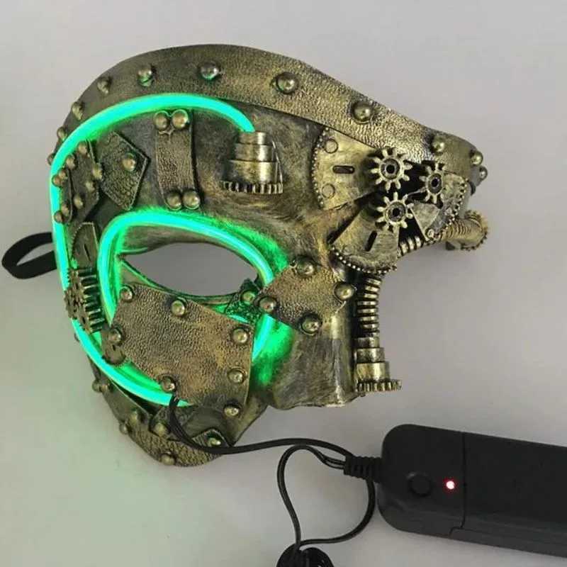 Aanzicht 4 — Steampunk halfmasker