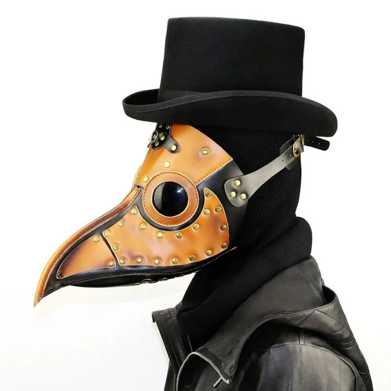Aanzicht 2 — Pestdoktermasker in raven Look