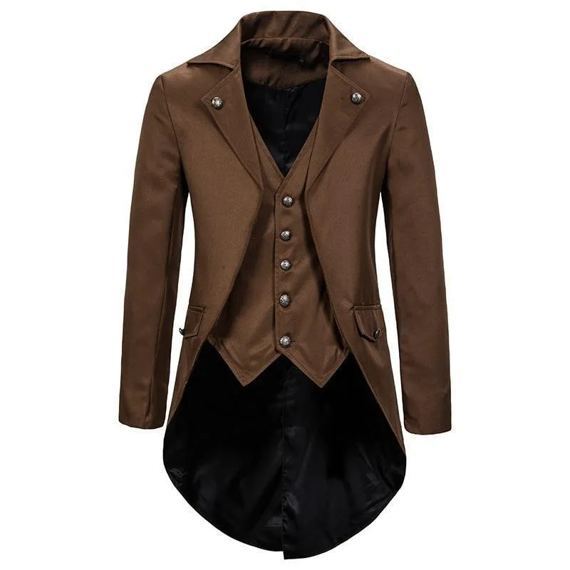 Aanzicht 4 — Steampunk jas voor heren – gekledene jas