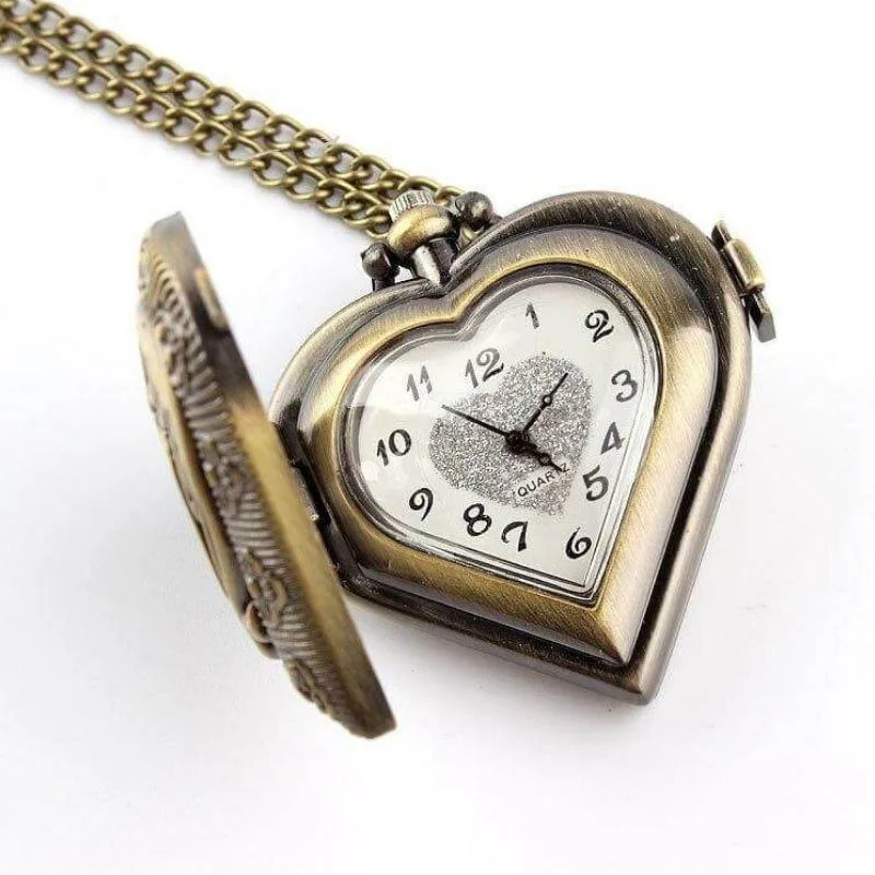 Aanzicht 3 — Steampunk zakhorloge – hart