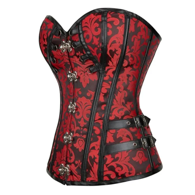 Steampunk korset – rood