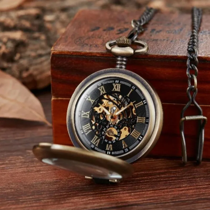 Aanzicht 7 — Steampunk zakhorloge – mechanisch