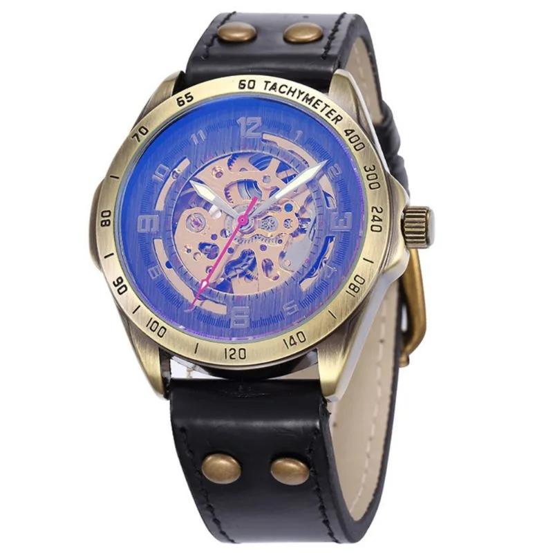 Aanzicht 2 — Herenhorloge met zichtbaar uurwerk