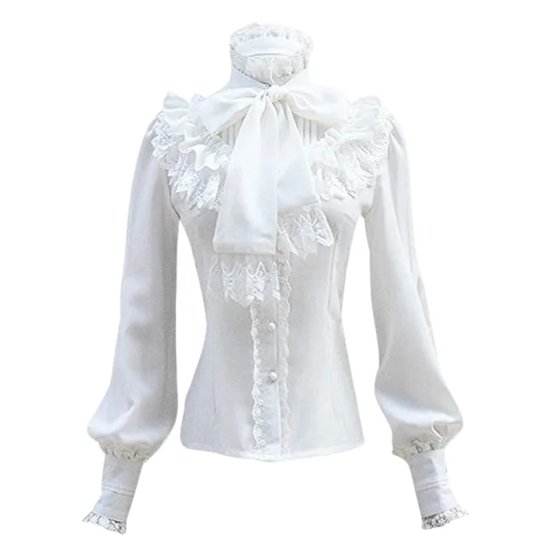 Steampunk blouse – Victoriaans wit Steampunk blouse – Victoriaans wit