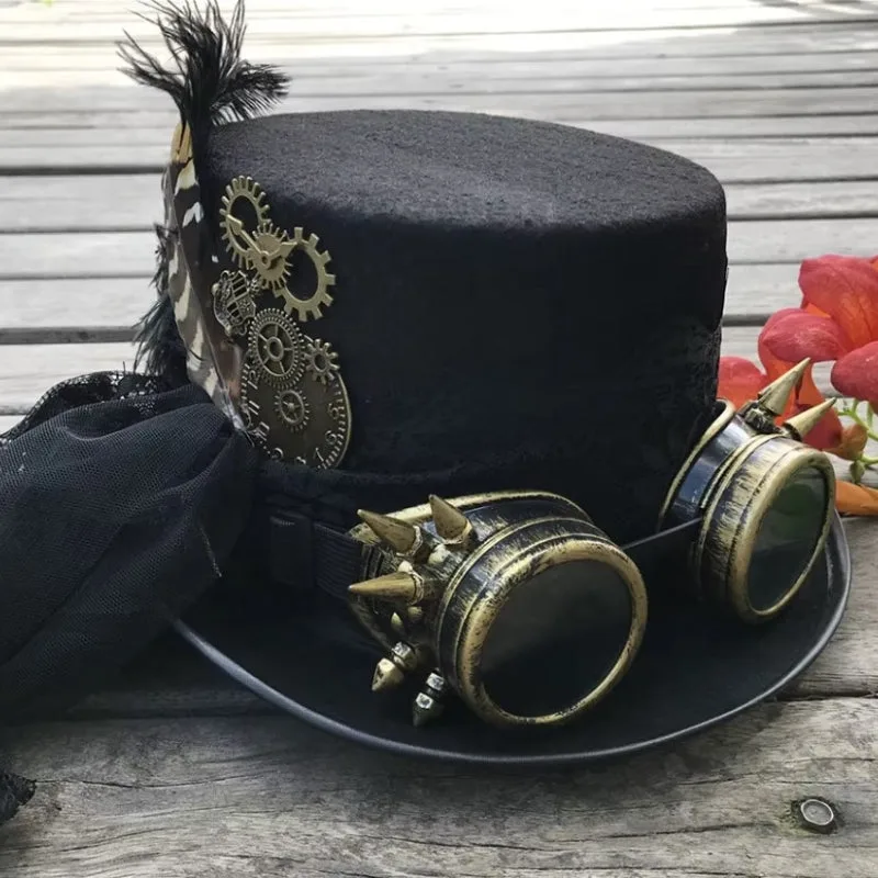 Aanzicht 7 — Steampunk hoed – kant
