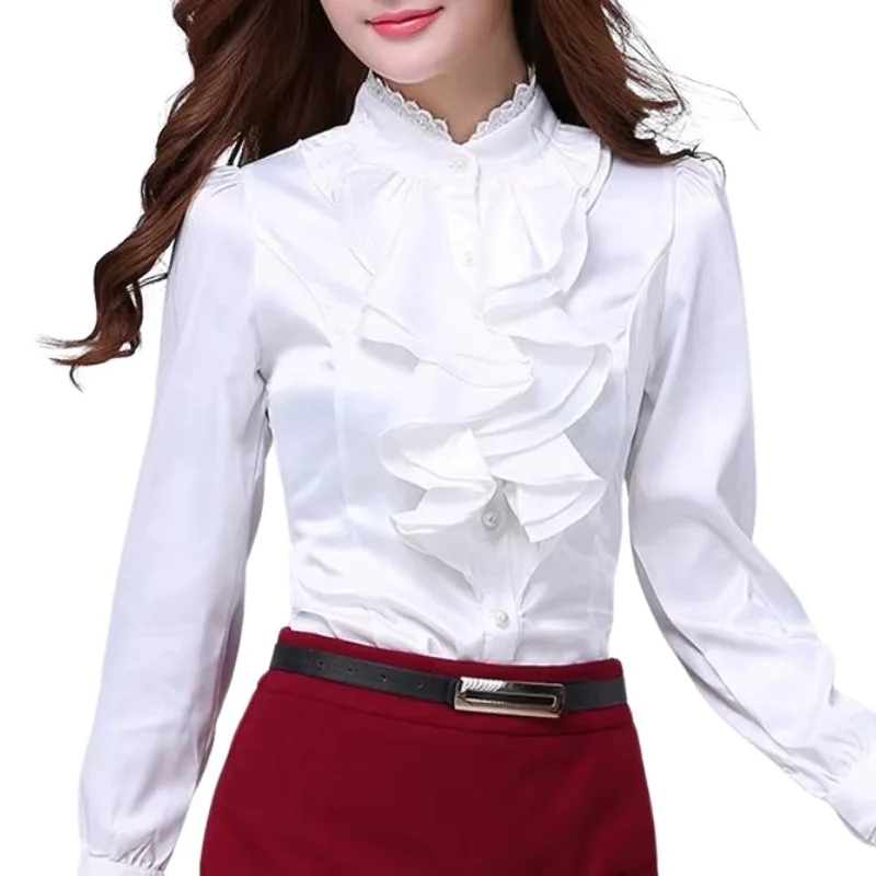 Blouse voor dames – jabotkraag