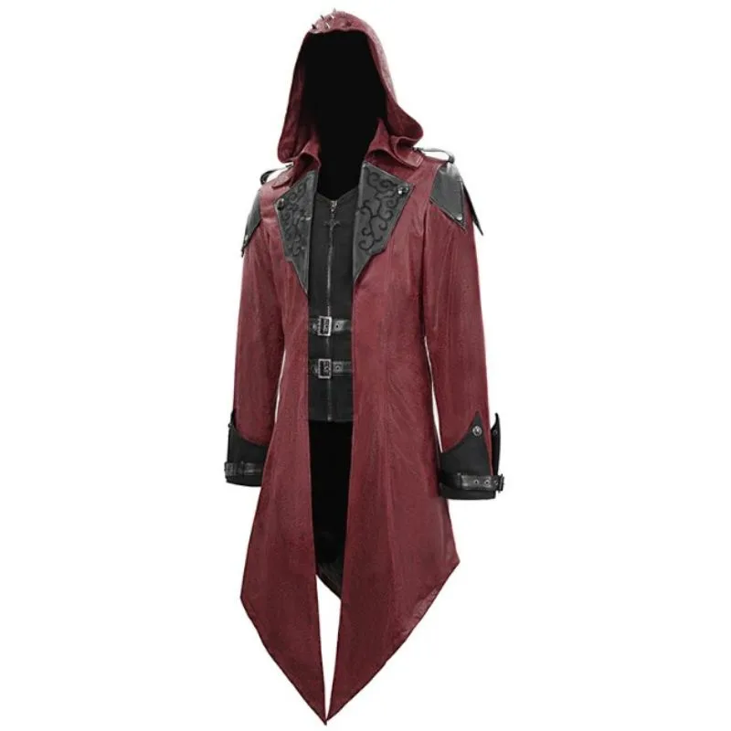 Aanzicht 4 — Mantel voor heren – gothic rood