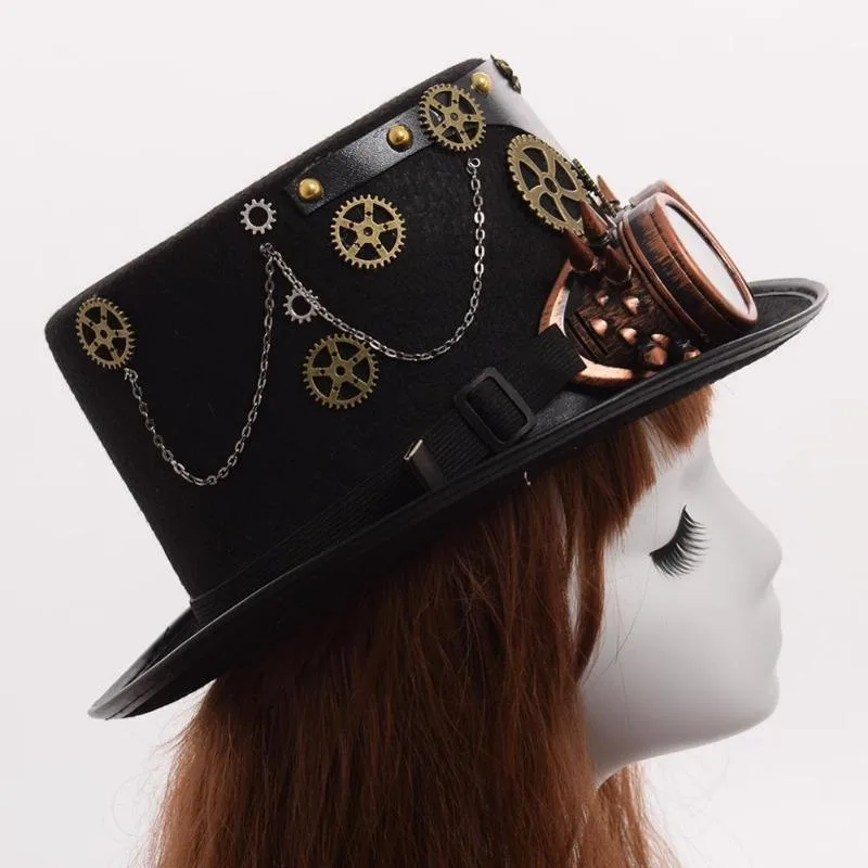 Aanzicht 9 — Steampunk hoed – hoge hoed Cabaret