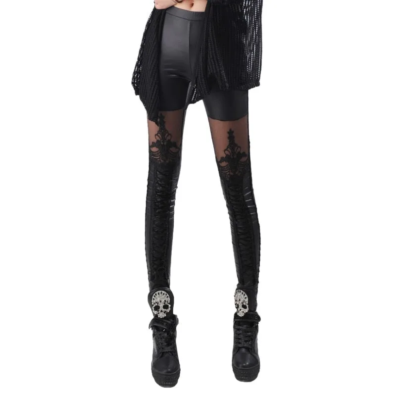 Aanzicht 3 — Legging voor dames – gothic