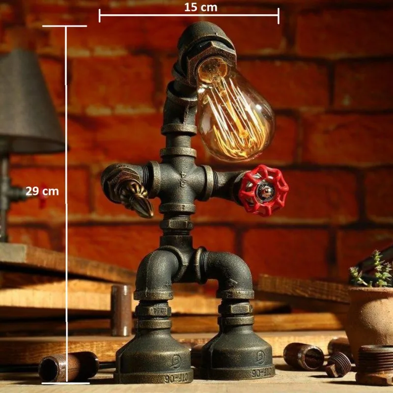 Aanzicht 8 — Steampunk lamp – Robot