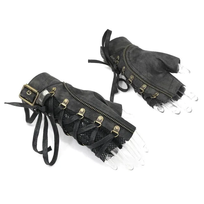 Vingerloos handschoen voor heren – gothic