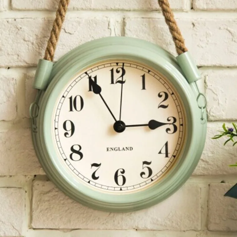 Aanzicht 3 — Wandklok – vintage groen