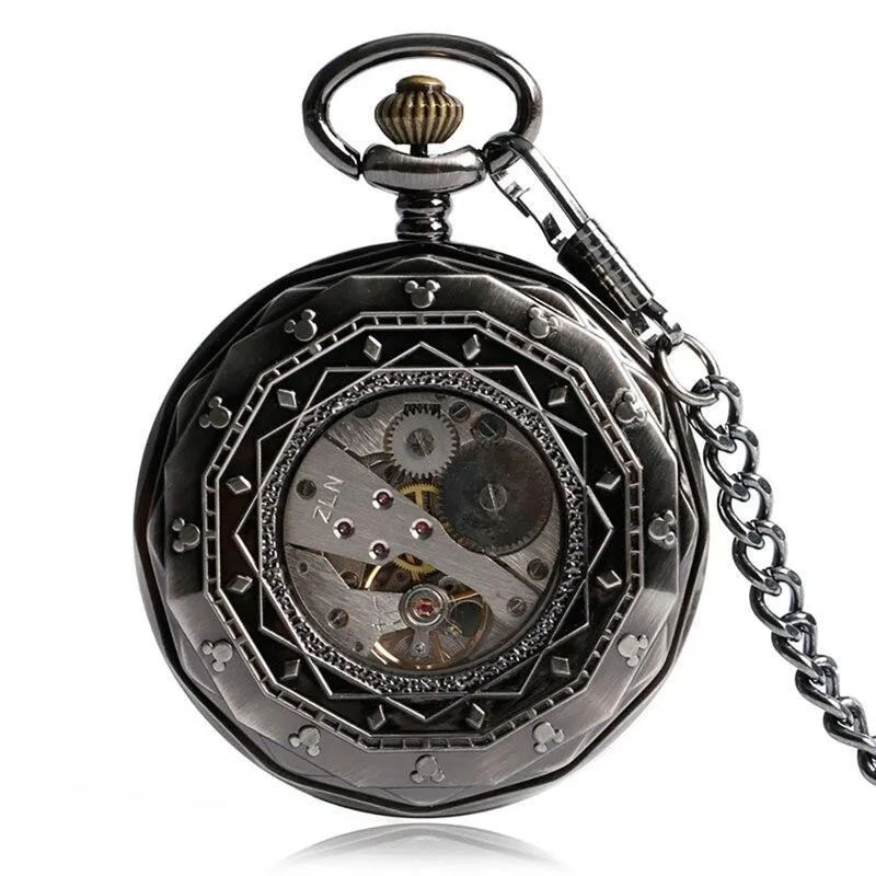Aanzicht 3 — Steampunk zakhorloge – met springdeksel – model 2
