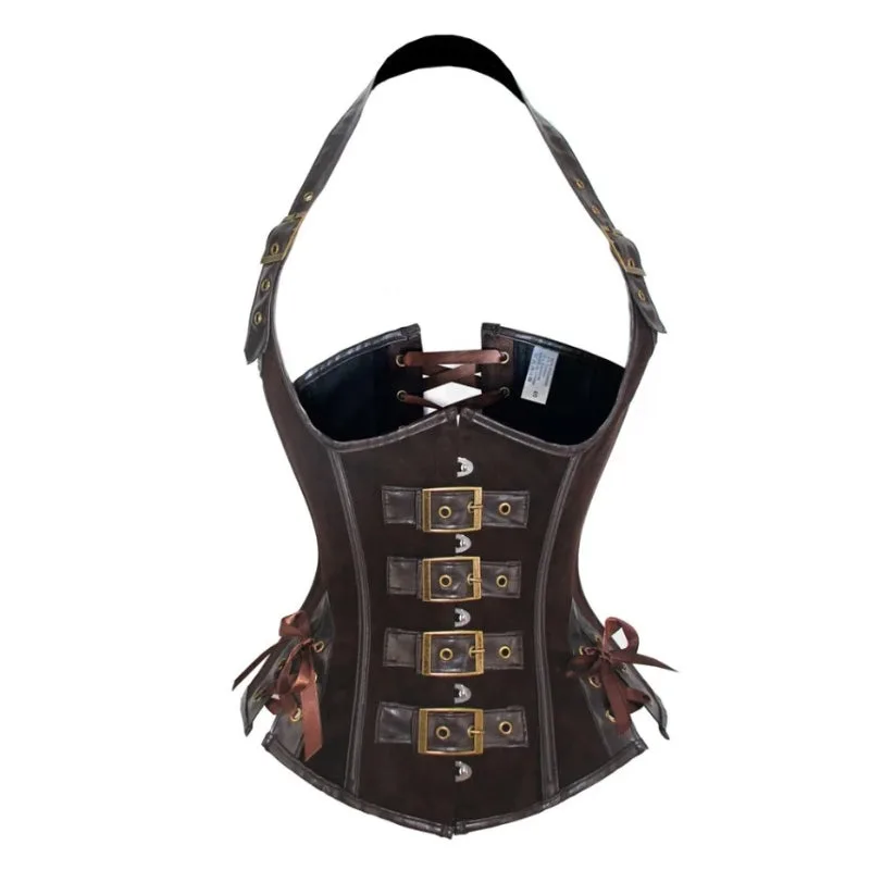 Steampunk korset – van kunstleer