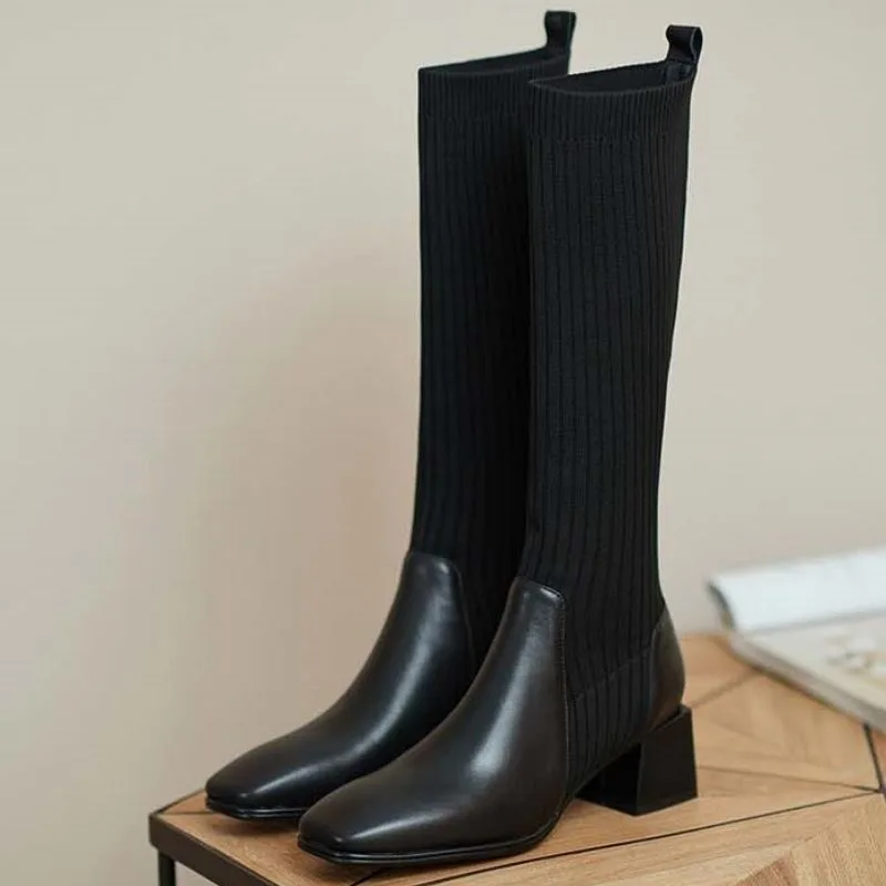 Aanzicht 3 — Sockboots – zwart