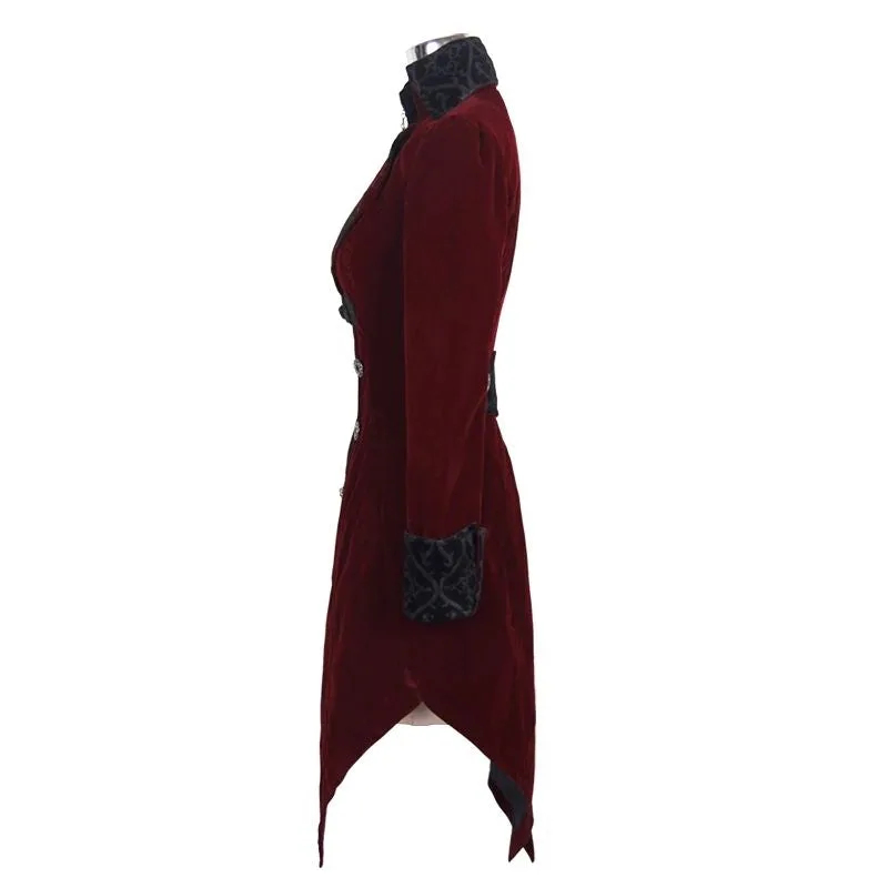 Aanzicht 5 — Steampunk jas – rood
