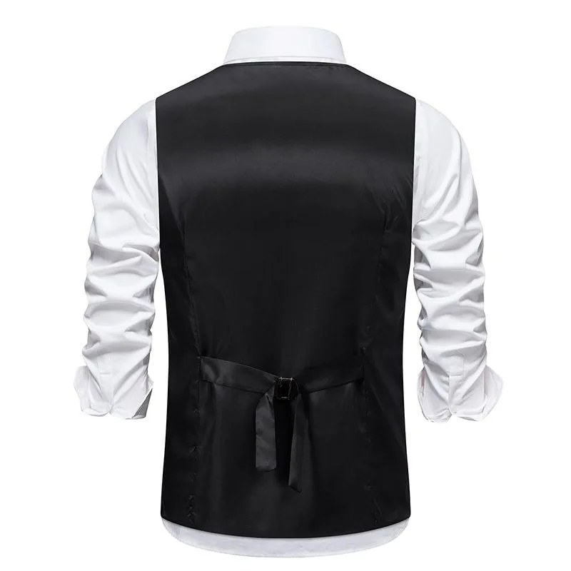 Aanzicht 2 — Kostuumgilet – retro zwart