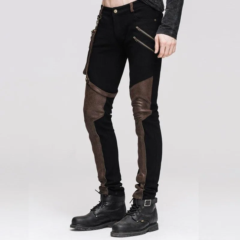 Aanzicht 6 — Steampunk broek voor heren – gothic