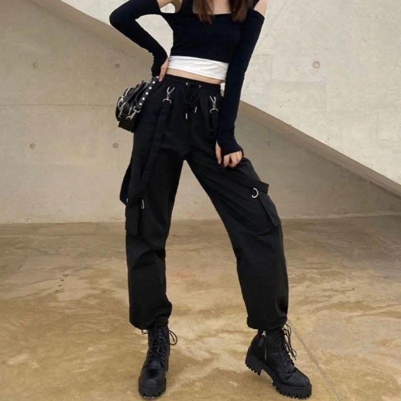 Aanzicht 2 — Steampunk broek – wijd gothic