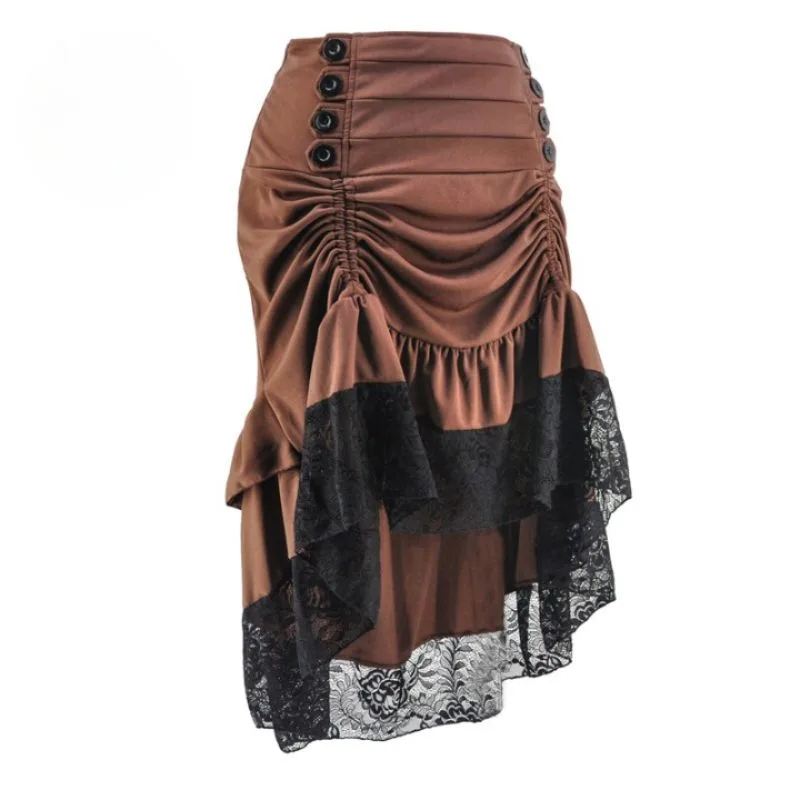 Aanzicht 3 — Steampunk rok – lang