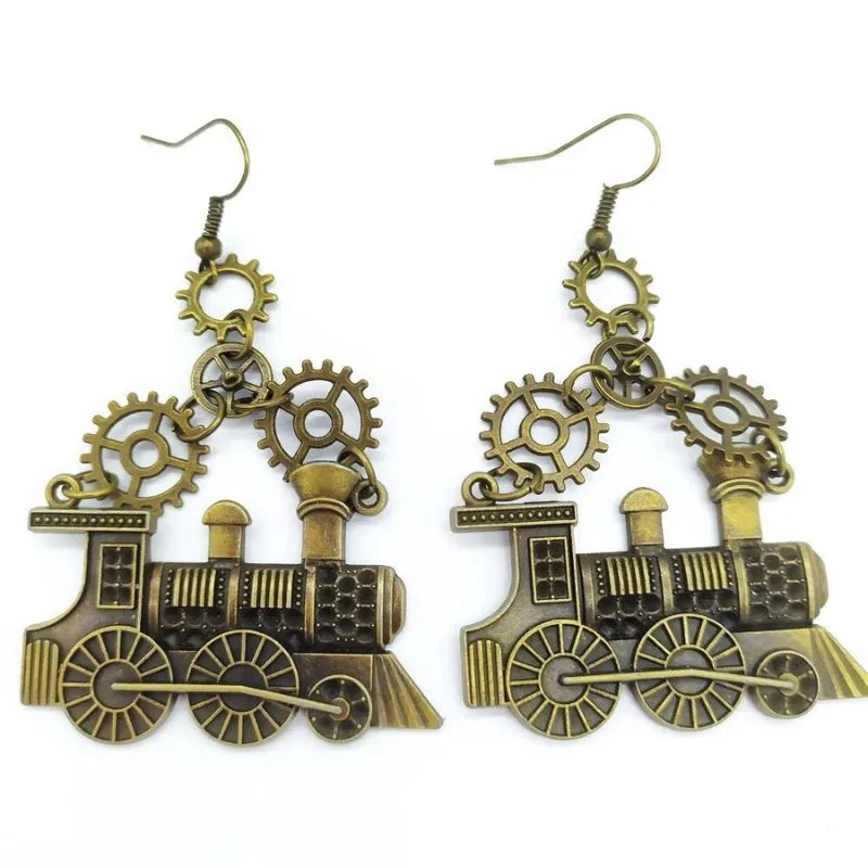 Aanzicht 5 — Steampunk oorbellen – hangend