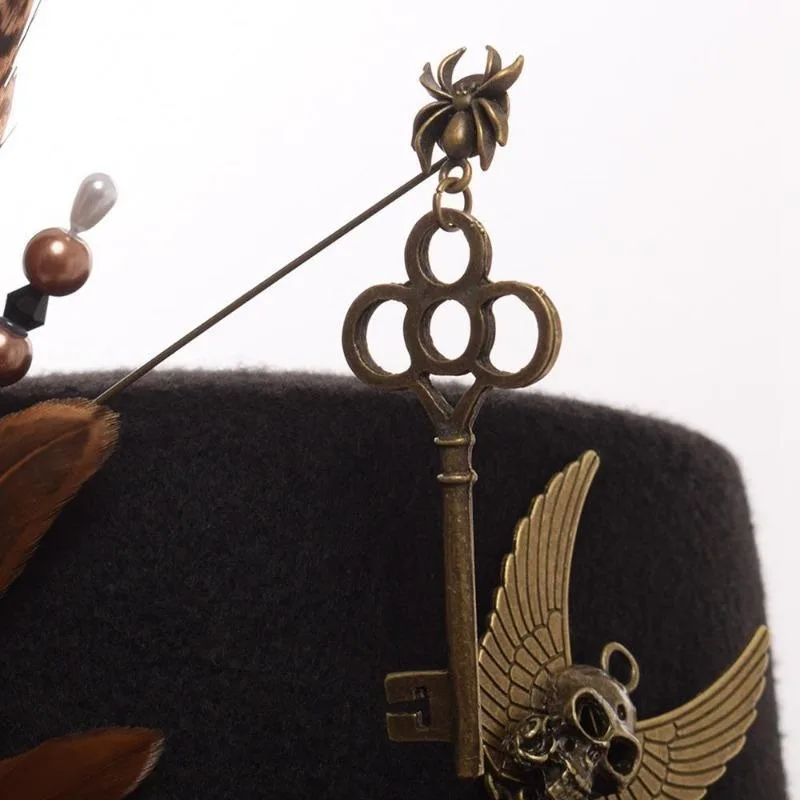 Aanzicht 3 — Steampunk hoed – avonturier
