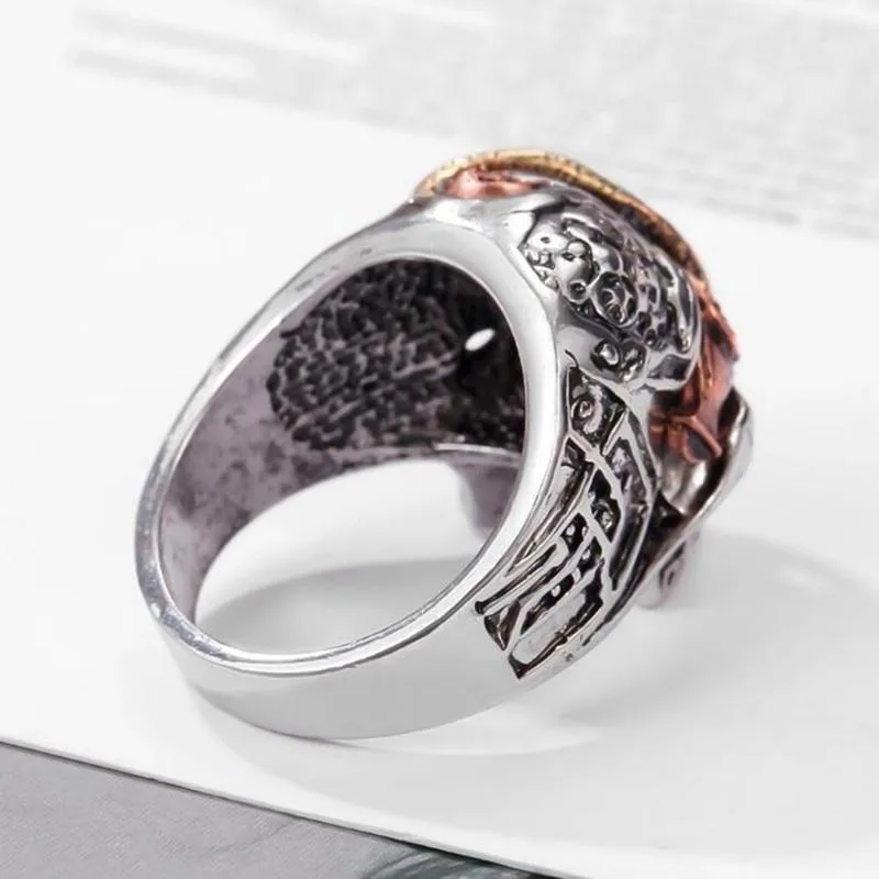 Aanzicht 3 — Steampunk ring – schedel – model 2