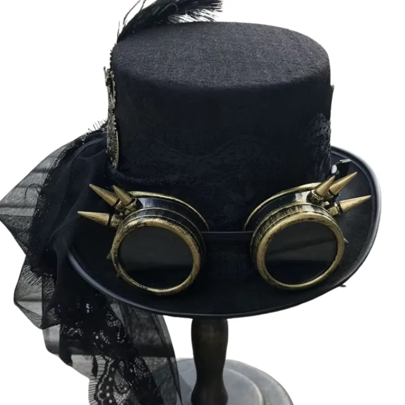 Steampunk hoed – kant