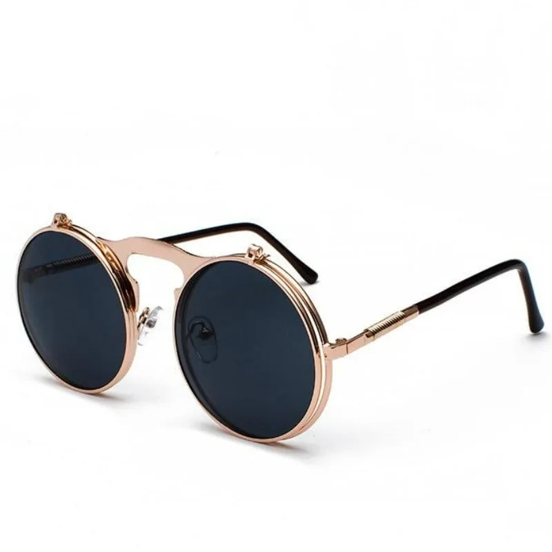 Steampunk zonnebril – opklapbare glazen vintage