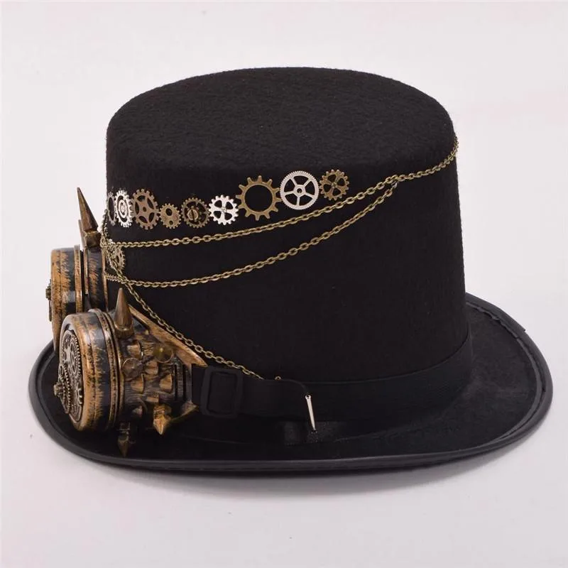 Aanzicht 6 — Steampunk hoed voor dames – hoge hoed