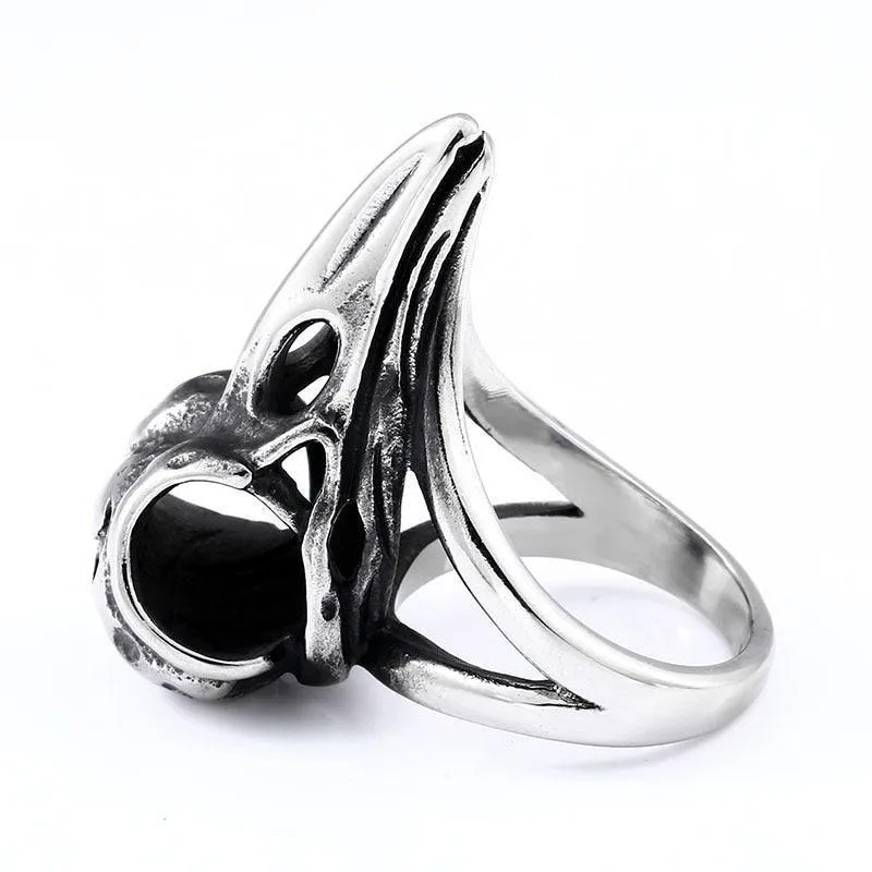 Aanzicht 3 — Ring – ravenschedel
