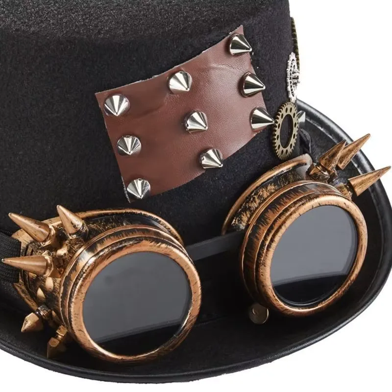 Aanzicht 5 — Steampunk hoed – tandwiel