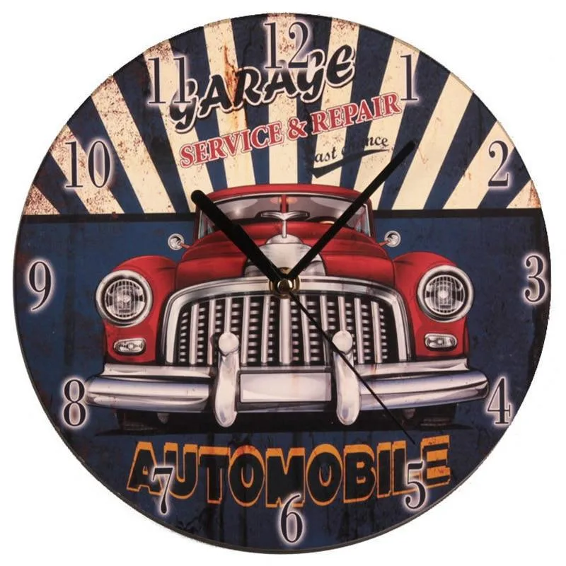 Aanzicht 6 — Wandklok – vintage van hout