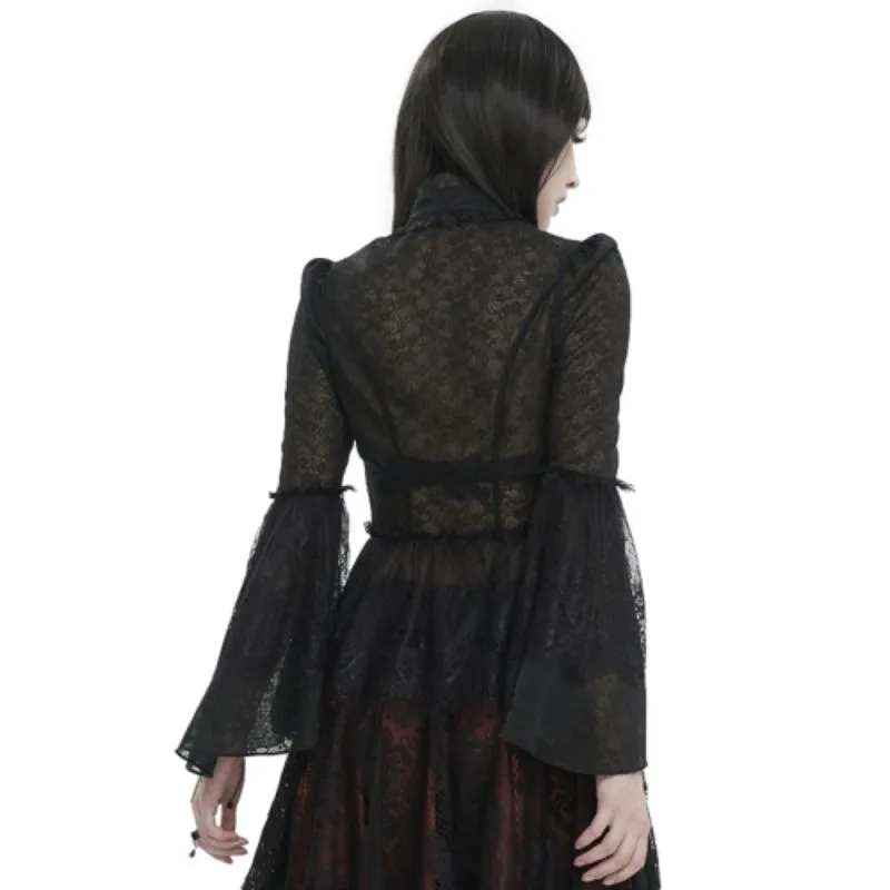 Aanzicht 7 — Blouse met jabot gothic voor dames