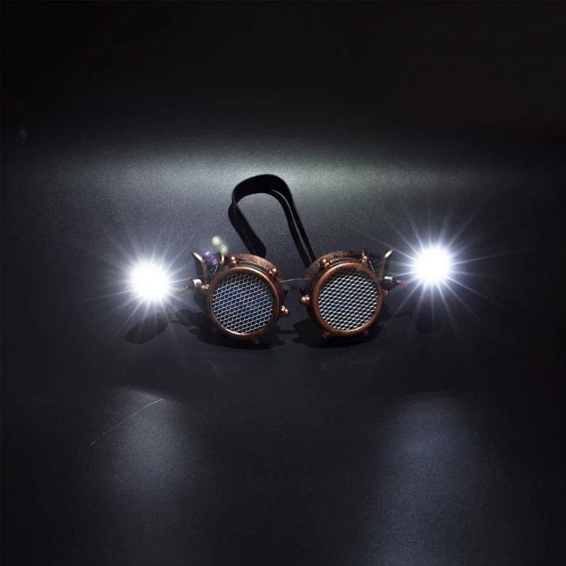 Aanzicht 2 — Steampunk bril – koperkleurig