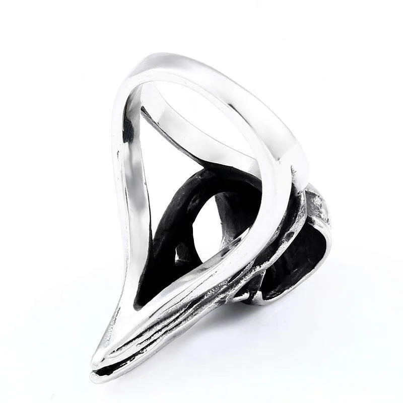 Aanzicht 5 — Ring – ravenschedel