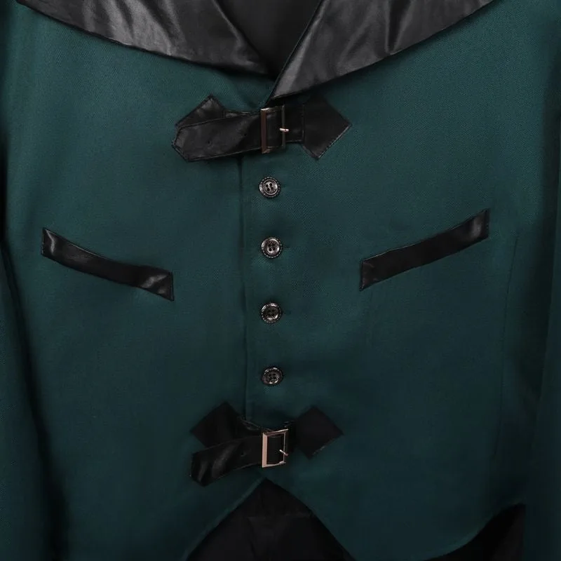 Aanzicht 3 — Steampunk jas – groen