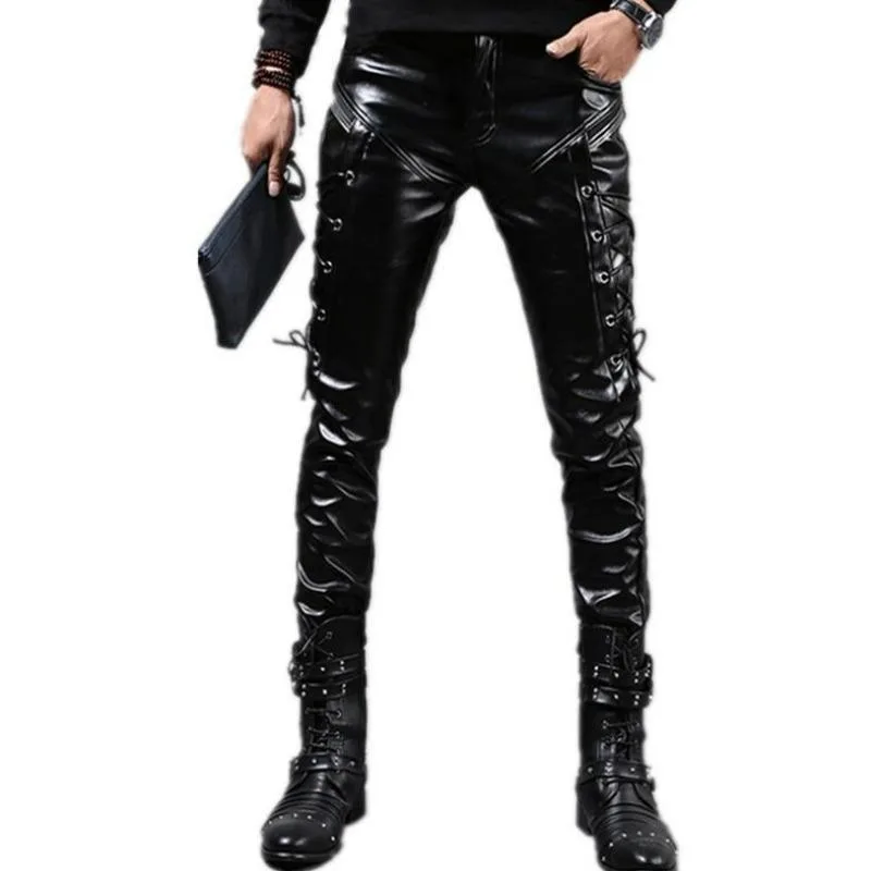 Broek voor heren – gothic van kunstleer