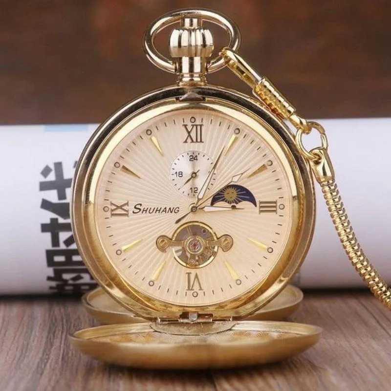 Steampunk zakhorloge – met twee deksels