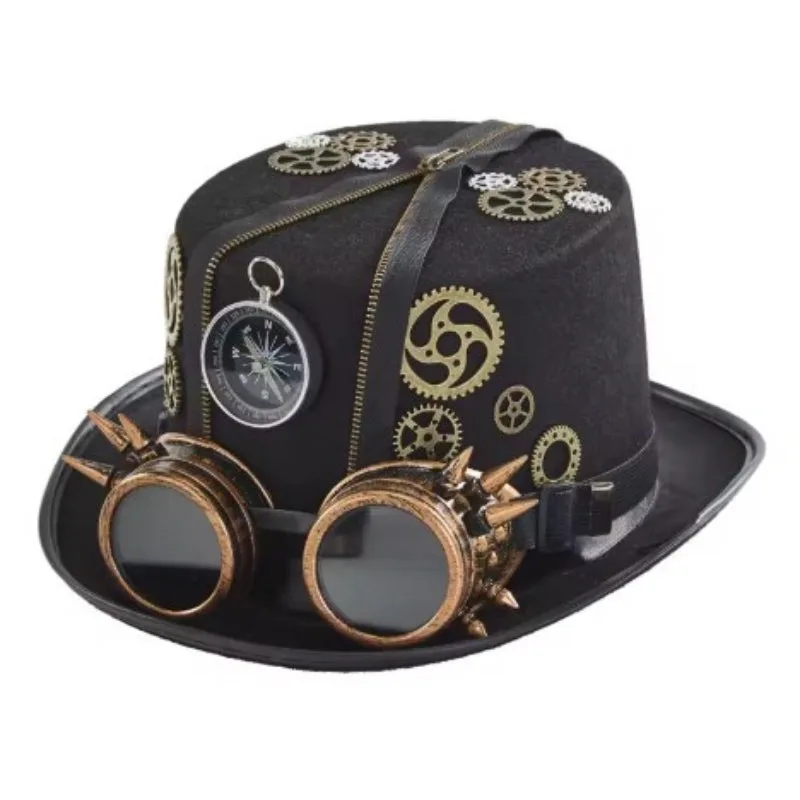 Aanzicht 2 — Steampunk hoed – revolutionair
