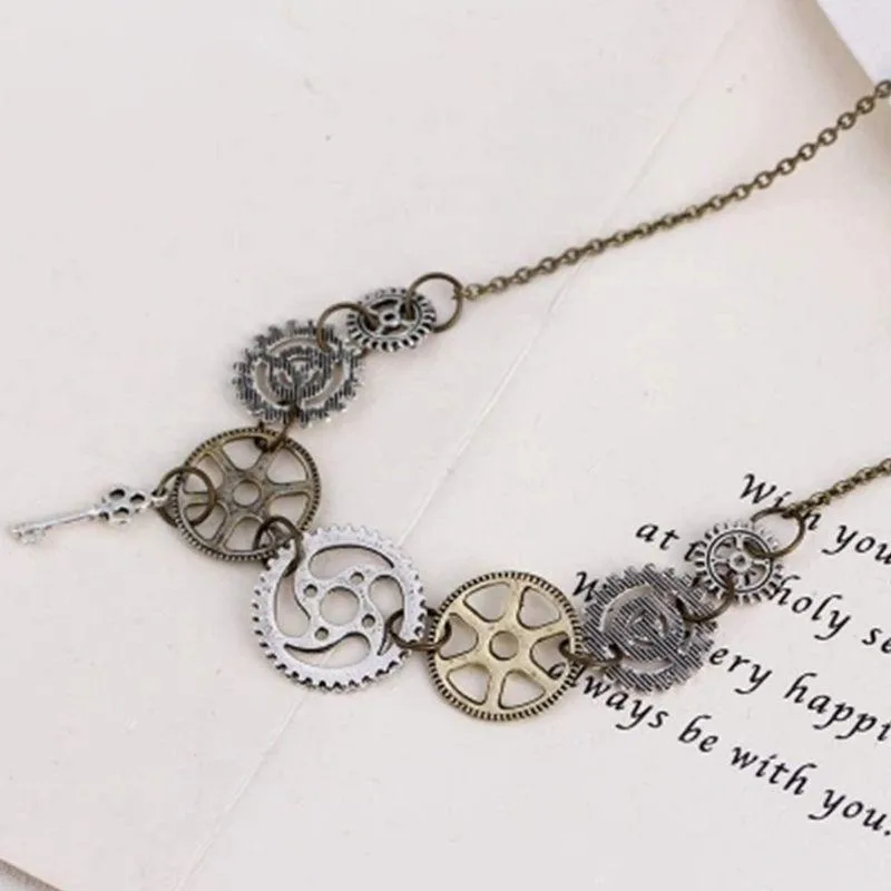Aanzicht 4 — Steampunk halsketting voor dames