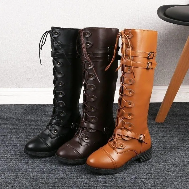 Aanzicht 5 — Steampunk laars – bruin van PU