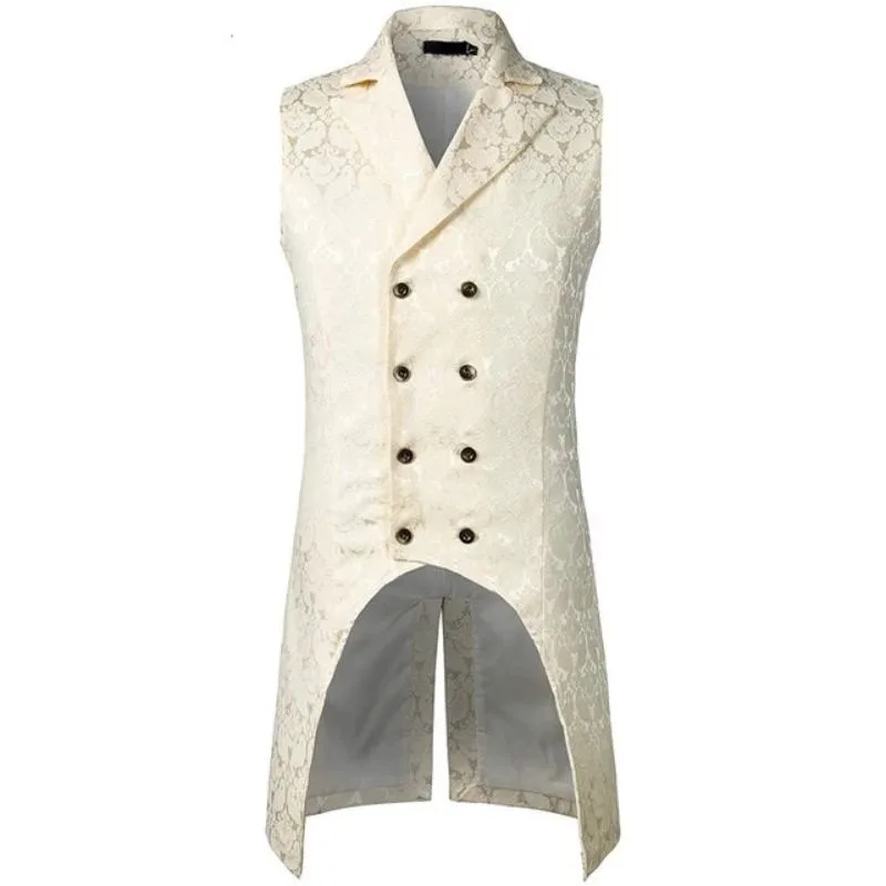 Aanzicht 3 — Gilet voor heren – mouwloos lang gothic