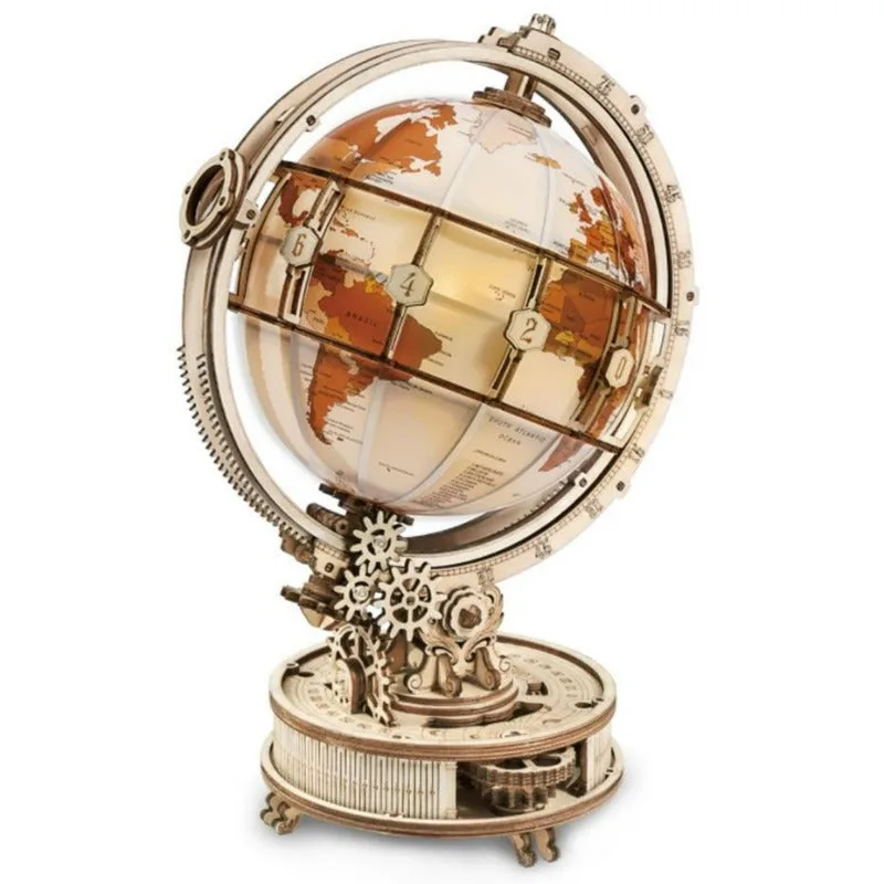 Modelbouwpakket – hout wereldbol Modelbouwpakket – hout wereldbol